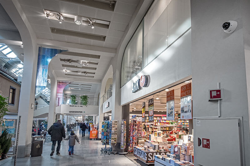 Shoppers walk through the Gronland Basar, a shopping center in downtown Oslo, Norway