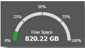 The Command Client user interface displays the space remaining in the Command Media Archiver.