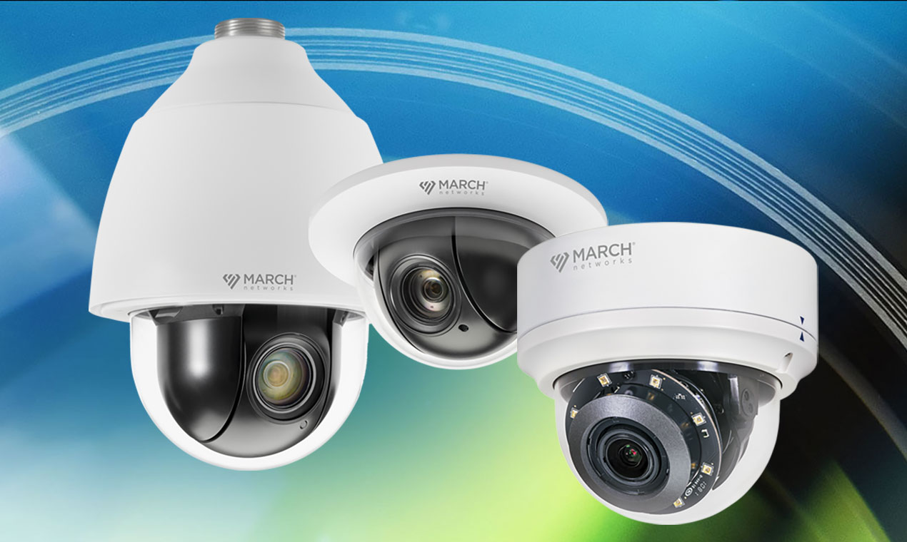 Dome, PTZ, bullet and box, 360° and 180° and special security cameras from March Networks
