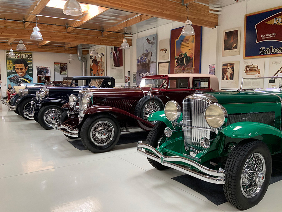 A row of classic cars