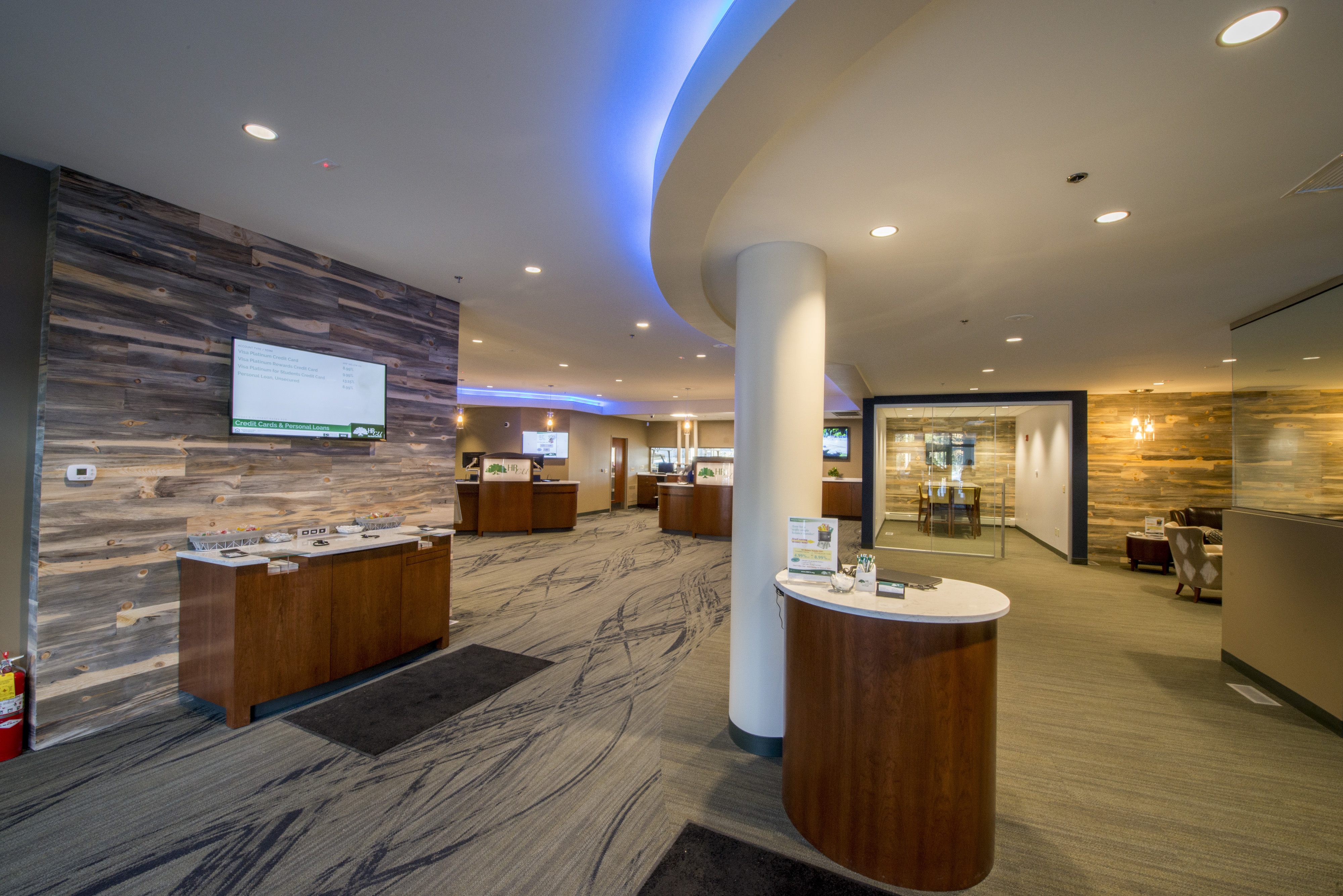 Inside lobby view of Holy Rosary Credit Union