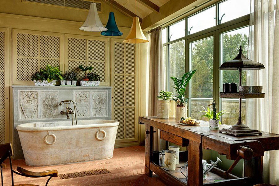 Bathroom in a suite at Ville Sull’Arno Firenze