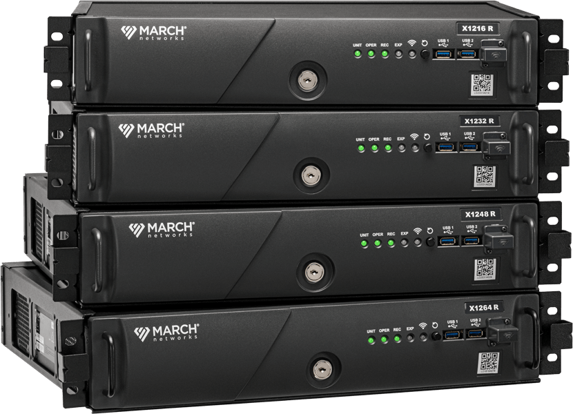 March Networks 16, 32, 48 and 64-channel X-Series Hybrid Recorders
