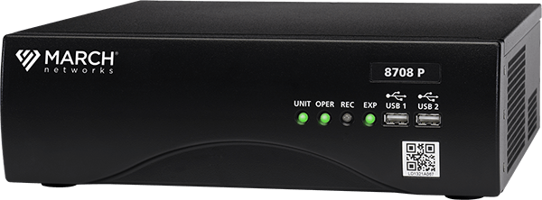 8708 P IP recorder - front view - on white background.